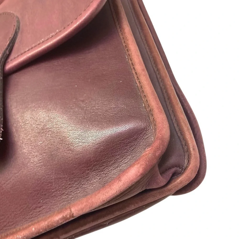 Coach RARE burgandy leather vintage New York City Bonnie cashin era breifcase